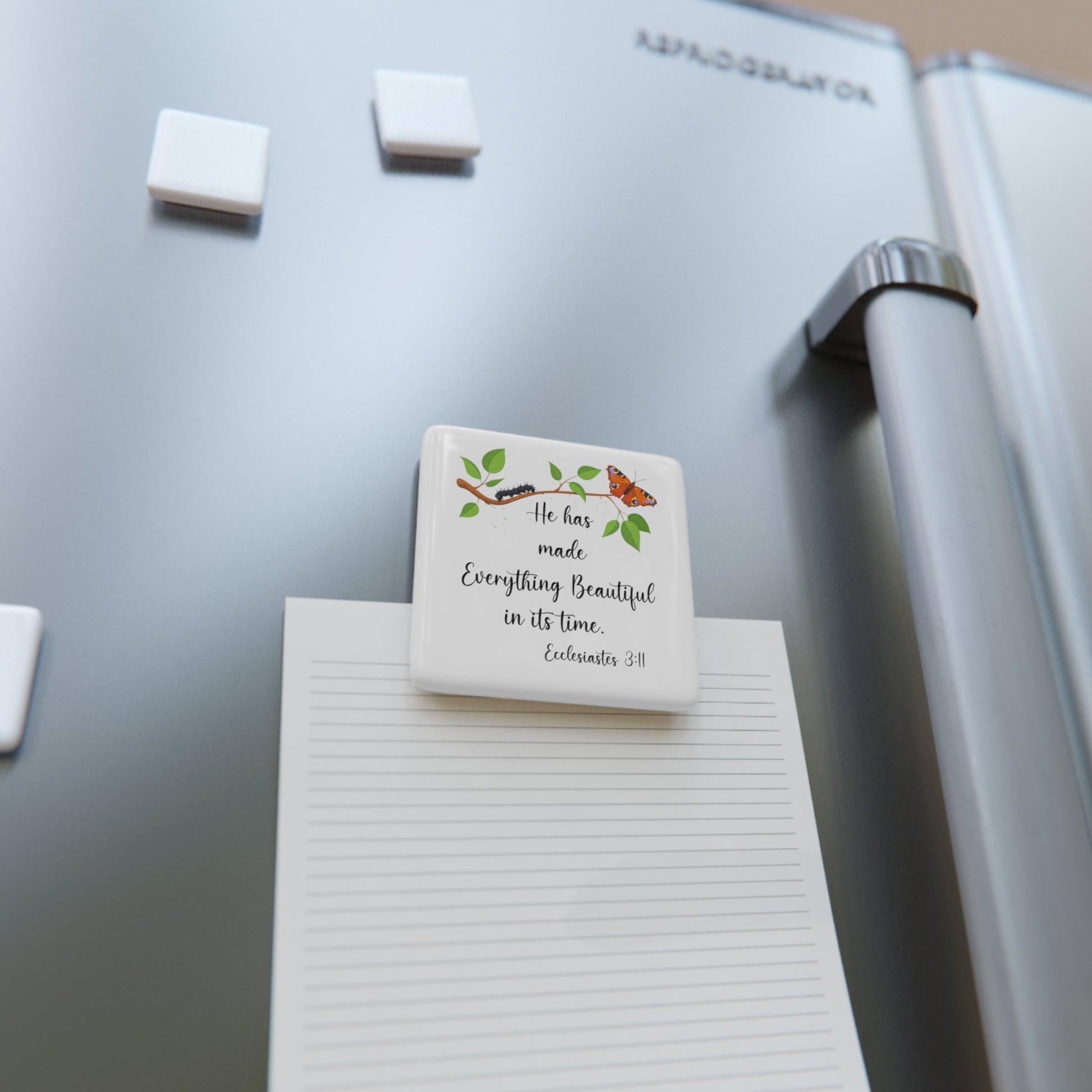 Porcelain Magnet, Square Scripture Magnet - I Love Heartstrings