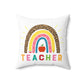 Rainbow Pillow for teacher, on white, teacher appreciation, end of school gift, elementary school, gift for teacher - I Love Heartstrings