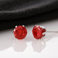 Red Cubic Zirconia Earrings - I Love Heartstrings