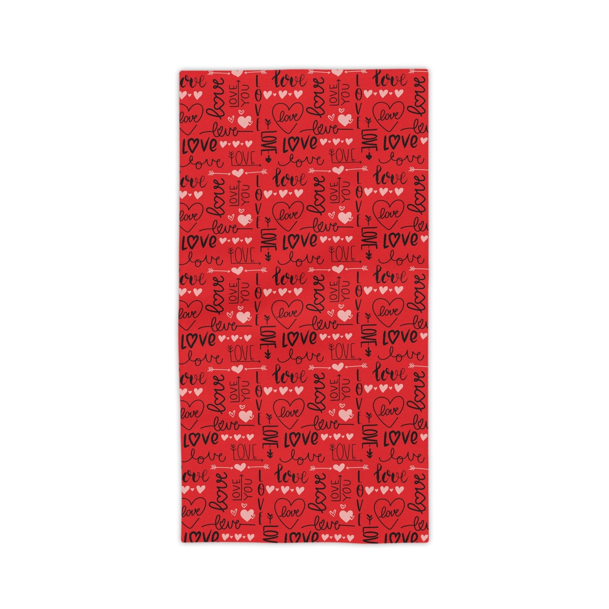 Red Love you Beach Towels - I Love Heartstrings