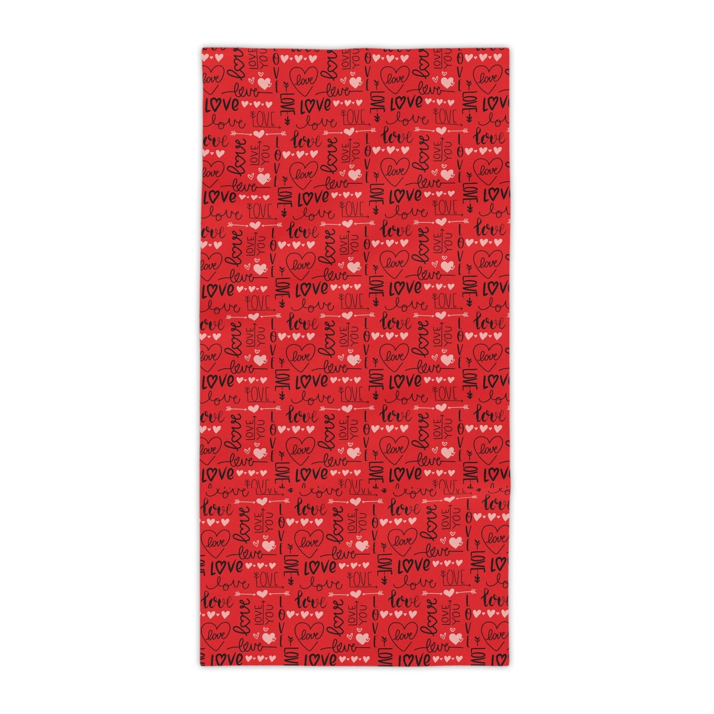 Red Love you Beach Towels - I Love Heartstrings