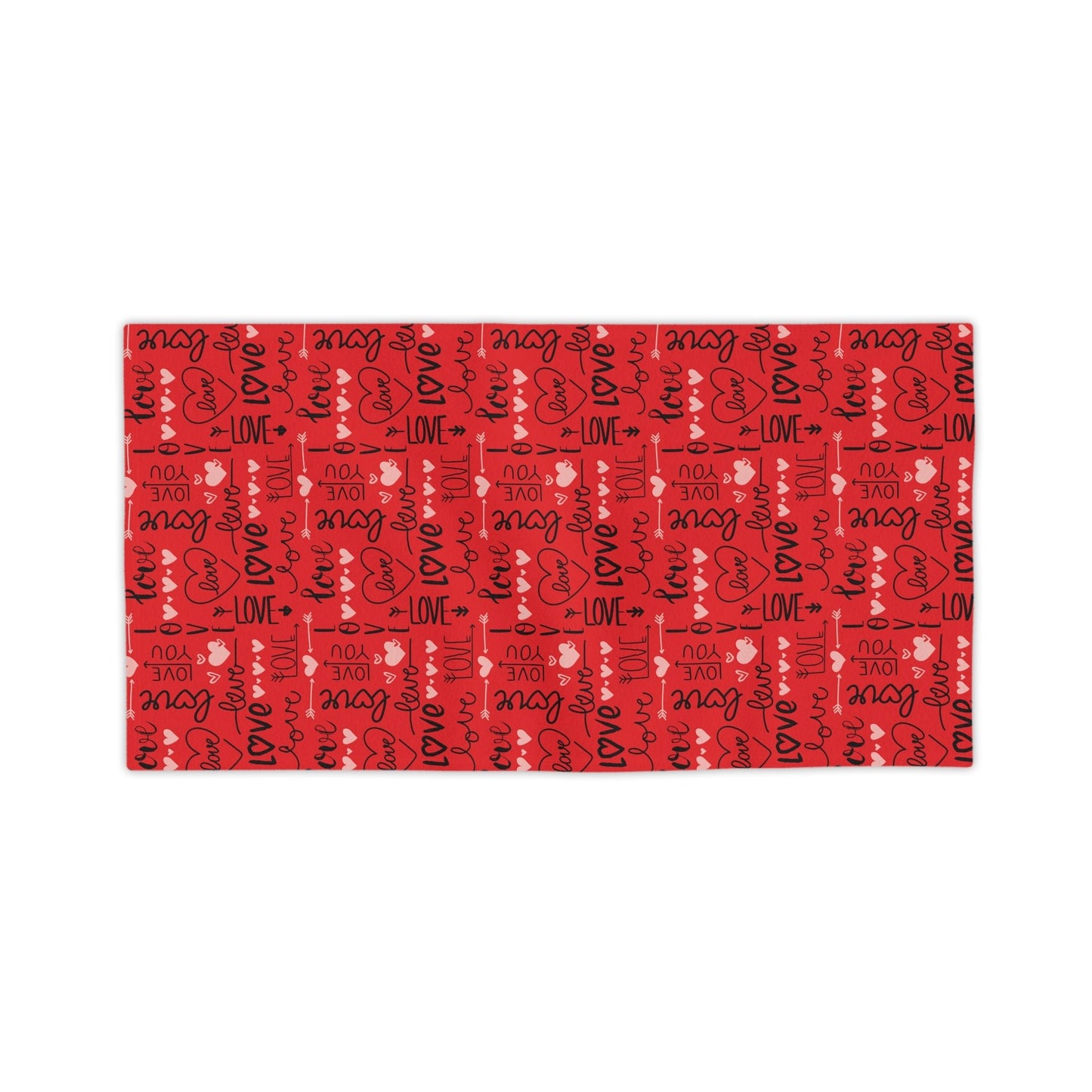 Red Love you Beach Towels - I Love Heartstrings