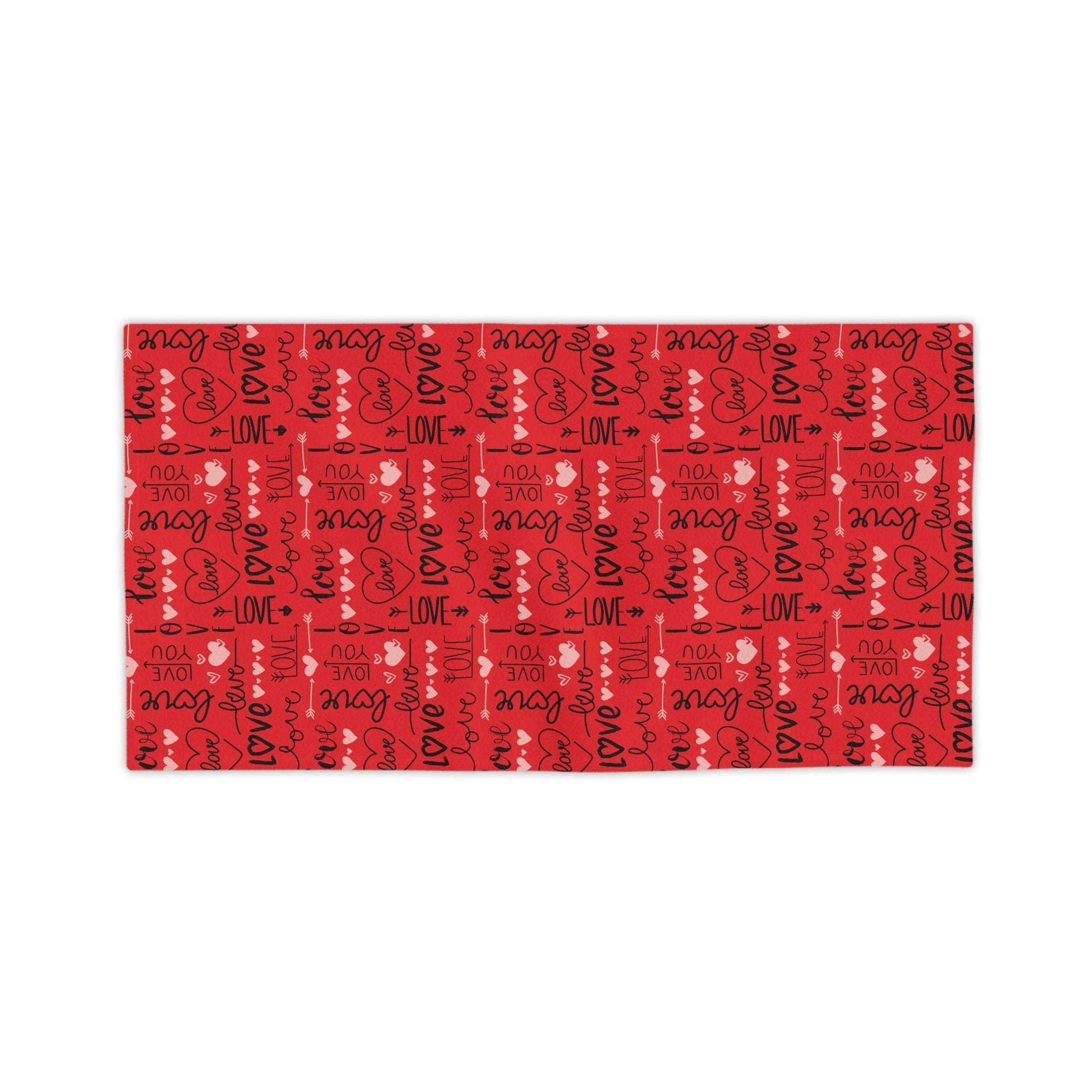 Red Love you Beach Towels - I Love Heartstrings