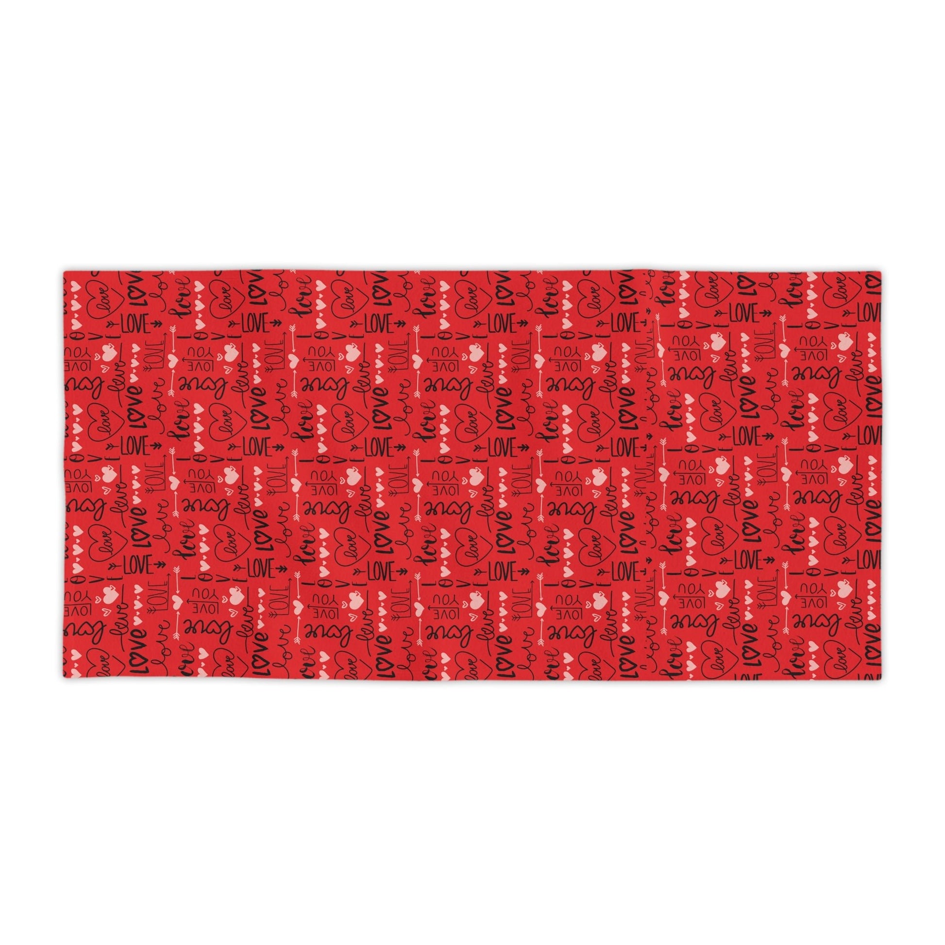 Red Love you Beach Towels - I Love Heartstrings