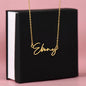 Signature Name Gold Necklace, Custom name necklace for Daughter - I Love Heartstrings