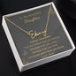 Signature Name Gold Necklace, Custom name necklace for Daughter - I Love Heartstrings