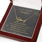 Signature Name Gold Necklace, Custom name necklace for Daughter - I Love Heartstrings