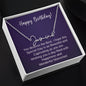 Signature Name Necklace with Birthday Message Card Personalized gift for her - I Love Heartstrings