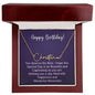 Signature Name Necklace with Birthday Message Card Personalized gift for her - I Love Heartstrings
