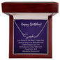 Signature Name Necklace with Birthday Message Card Personalized gift for her - I Love Heartstrings