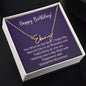 Signature Name Necklace with Birthday Message Card Personalized gift for her - I Love Heartstrings