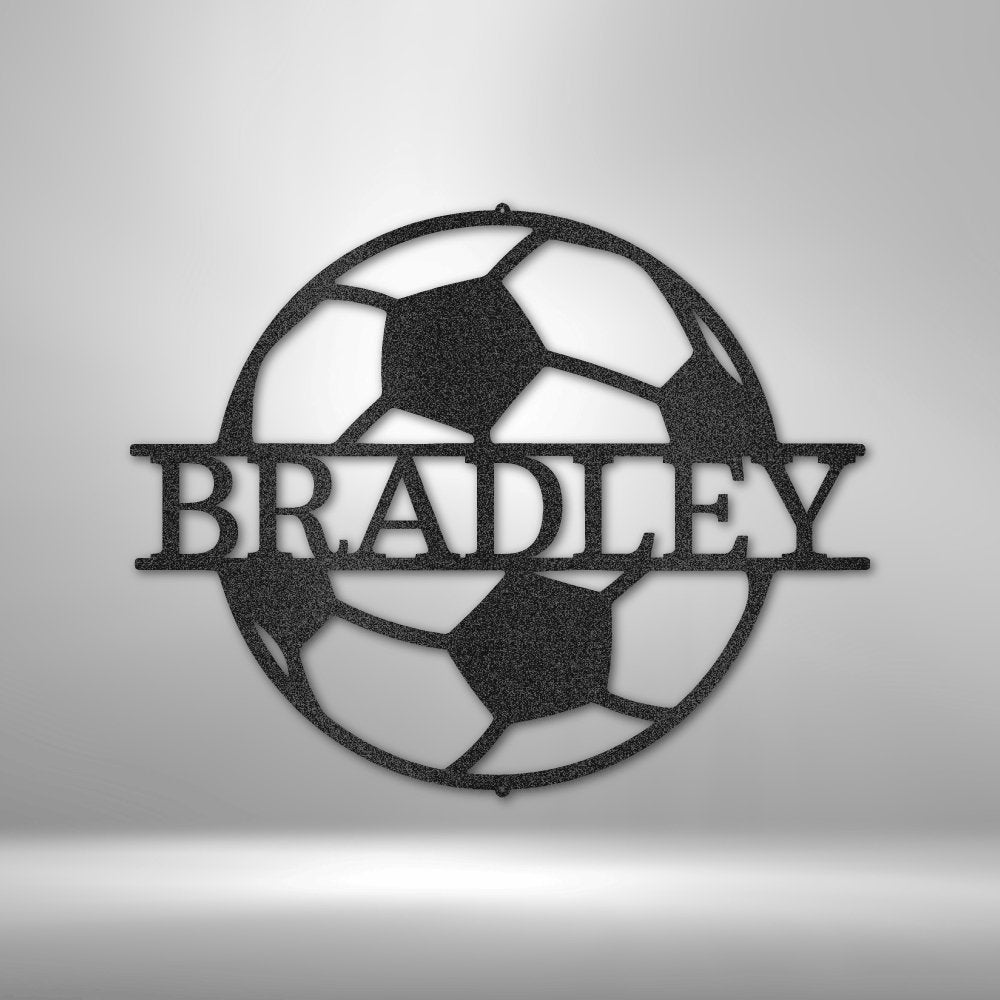 Soccer Monogram - Steel Sign - I Love Heartstrings