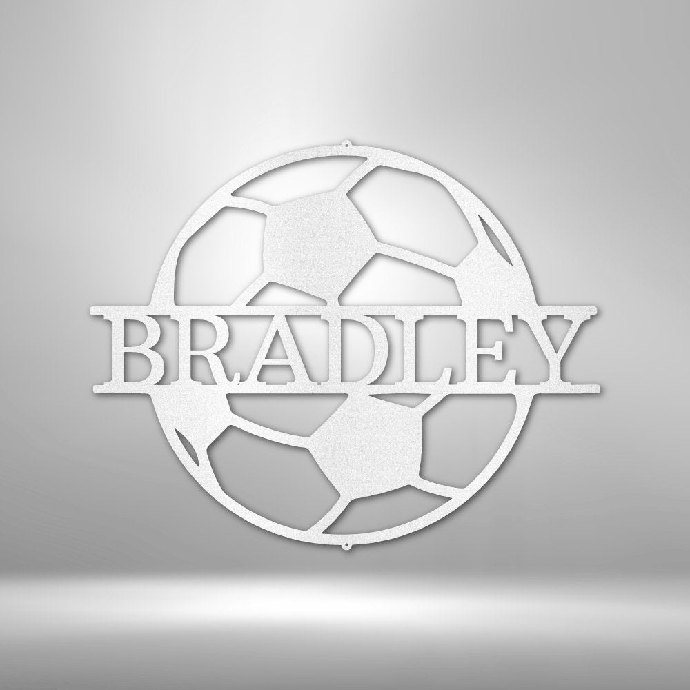 Soccer Monogram - Steel Sign - I Love Heartstrings
