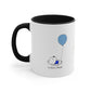 Teddy Bear Mug, Boy Bear with balloon, I'm Beary Sleepy Birthday Coffee cup, The perfect gift, Adorable sleeping bear cub - I Love Heartstrings