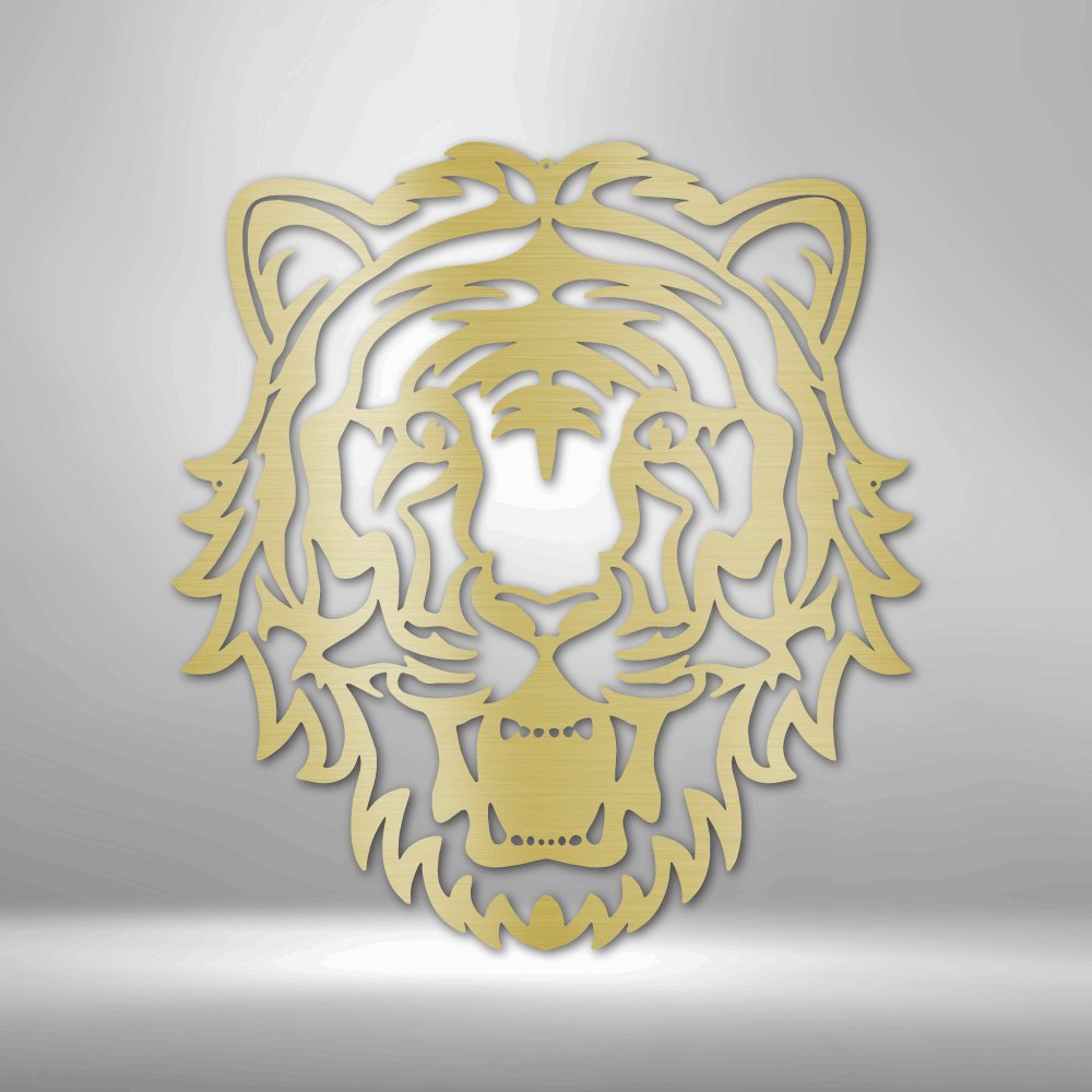 Tiger Mascot Metal Sign - I Love Heartstrings