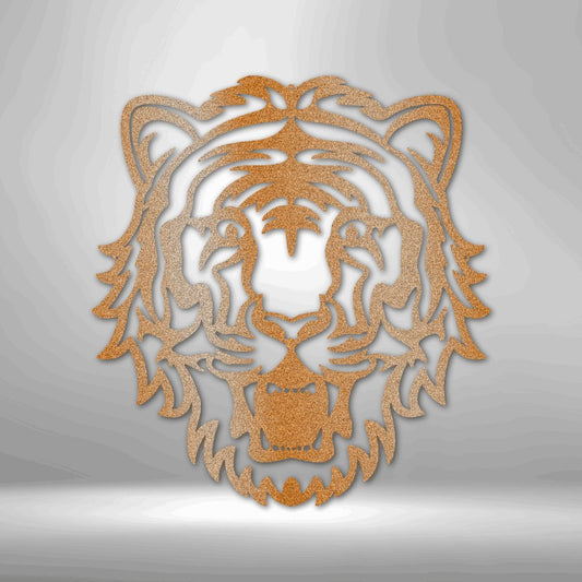 Tiger Mascot Metal Sign - I Love Heartstrings