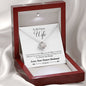 To Future Wife Love Knot Necklace Engagement Cubic zirconia jewelry present for her - I Love Heartstrings