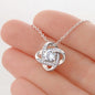 To Future Wife Love Knot Necklace Engagement Cubic zirconia jewelry present for her - I Love Heartstrings