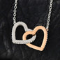 To My Daughter Heart Necklace with Personalized Message Card - I Love Heartstrings