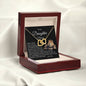 To My Daughter Heart Necklace with Personalized Message Card - I Love Heartstrings