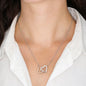 To My Daughter Heart Necklace with Personalized Message Card - I Love Heartstrings