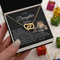 To My Daughter Heart Necklace with Personalized Message Card - I Love Heartstrings