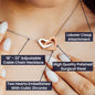To My Daughter Heart Necklace with Personalized Message Card - I Love Heartstrings