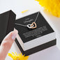 To My Daughter Two Hearts Necklace from Mom - I Love Heartstrings