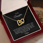 To My Daughter Two Hearts Necklace from Mom - I Love Heartstrings
