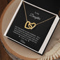 To My Daughter Two Hearts Necklace from Mom - I Love Heartstrings