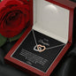 To My Daughter Two Hearts Necklace from Mom - I Love Heartstrings
