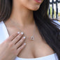 To My Daughter Two Hearts Necklace from Mom - I Love Heartstrings