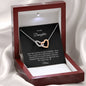 To My Daughter Two Hearts Necklace from Mom - I Love Heartstrings