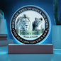 To My Son This Old Lion Has Your Back Acrylic Plaque from Dad - I Love Heartstrings