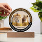 To My Son This Old Lion Has Your Back Acrylic Plaque from Dad - I Love Heartstrings