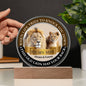 To My Son This Old Lion Has Your Back Acrylic Plaque from Dad - I Love Heartstrings