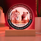 To My Son This Old Lion Has Your Back Acrylic Plaque from Dad - I Love Heartstrings