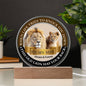 To My Son This Old Lion Has Your Back Acrylic Plaque from Dad - I Love Heartstrings