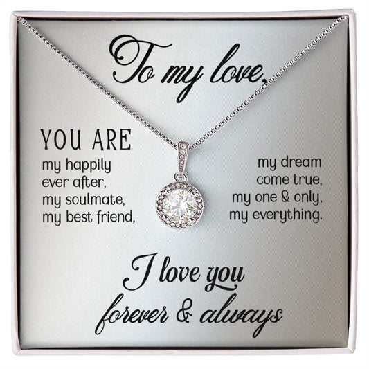 To my soulmate CZ necklace Jewelry for wife Anniversary gift - I Love Heartstrings
