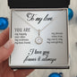To my soulmate CZ necklace Jewelry for wife Anniversary gift - I Love Heartstrings