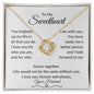 To My Sweetheart Necklace from Husband with Message card - I Love Heartstrings