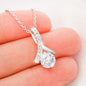 To My Wife Cubic Zirconia Ribbon Necklace CZ necklace for wife Cubic Zirconia Jewelry gift - I Love Heartstrings