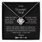 To My Wonderful Wife Love Knot necklace for your spouse - I Love Heartstrings