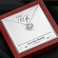 To Wife from Husband Love Knot Necklace Anniversary gift CZ jewelry gift birthday jewelry - I Love Heartstrings