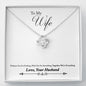 To Wife from Husband Love Knot Necklace Anniversary gift CZ jewelry gift birthday jewelry - I Love Heartstrings