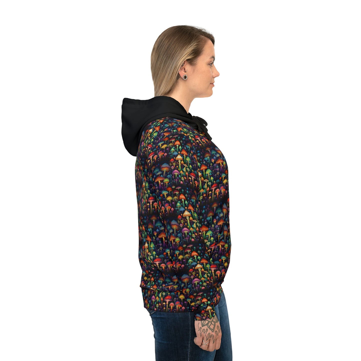 Unisex Mushroom Athletic Hoodie (AOP) - I Love Heartstrings