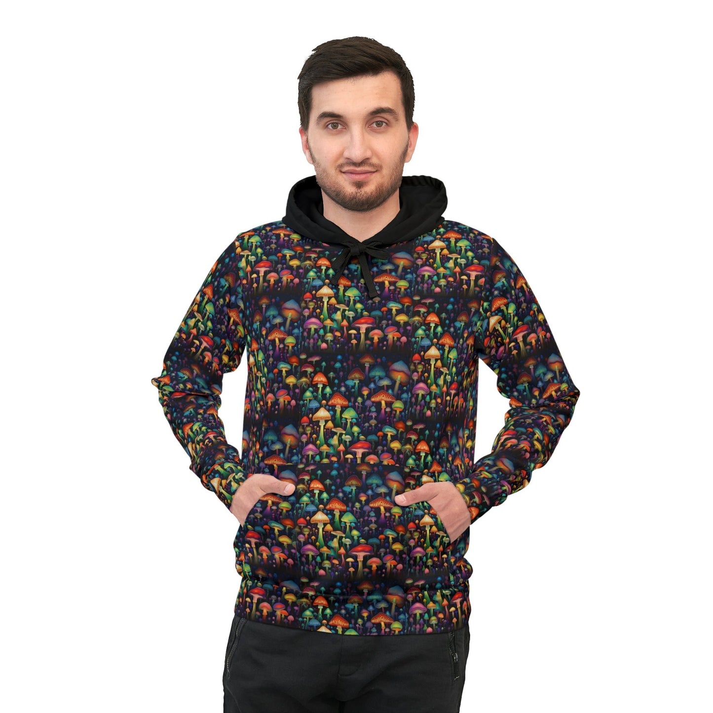 Unisex Mushroom Athletic Hoodie (AOP) - I Love Heartstrings