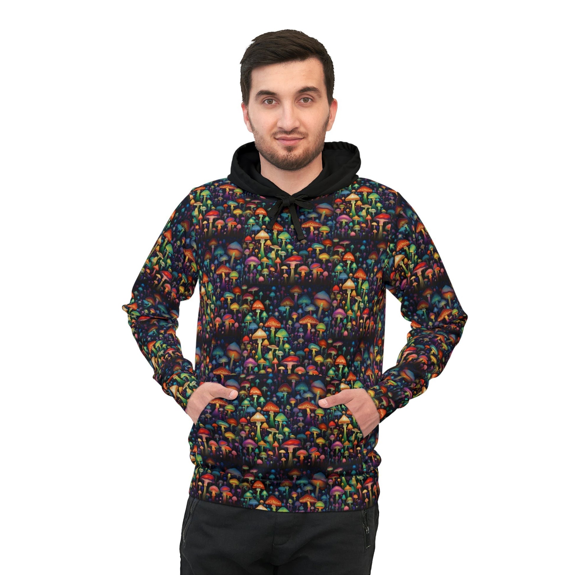 Unisex Mushroom Athletic Hoodie (AOP) - I Love Heartstrings