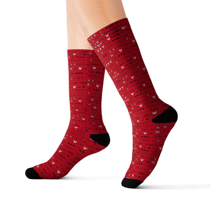 Valentine Heart strings Socks - I Love Heartstrings