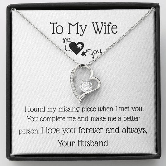 Wife Forever Love Heart Necklace - I Love Heartstrings